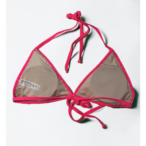Watermelon Red Nude Triangle Halter Bikini Top SMALL - Picture 4 of 6